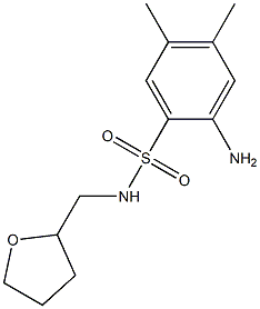 2-amino-4,5-dimethyl-N-(oxolan-2-ylmethyl)benzene-1-sulfonamide Structure