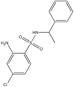 2-amino-4-chloro-N-(1-phenylethyl)benzene-1-sulfonamide Struktur