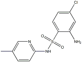 2-amino-4-chloro-N-(5-methylpyridin-2-yl)benzene-1-sulfonamide Struktur