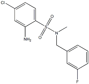 2-amino-4-chloro-N-[(3-fluorophenyl)methyl]-N-methylbenzene-1-sulfonamide Struktur