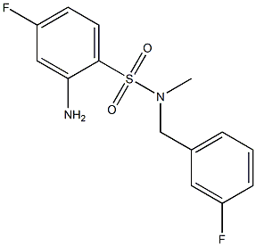 2-amino-4-fluoro-N-[(3-fluorophenyl)methyl]-N-methylbenzene-1-sulfonamide