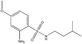 2-amino-4-methoxy-N-(3-methylbutyl)benzene-1-sulfonamide,,结构式