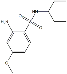 2-amino-4-methoxy-N-(pentan-3-yl)benzene-1-sulfonamide 结构式