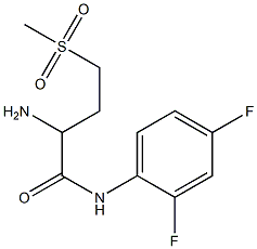 2-amino-N-(2,4-difluorophenyl)-4-(methylsulfonyl)butanamide 结构式
