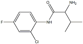 2-amino-N-(2-chloro-4-fluorophenyl)-3-methylbutanamide Struktur