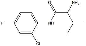 2-amino-N-(2-chloro-4-fluorophenyl)-3-methylbutanamide 化学構造式