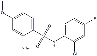 2-amino-N-(2-chloro-4-fluorophenyl)-4-methoxybenzene-1-sulfonamide Struktur