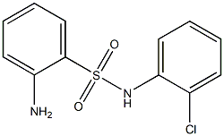 2-amino-N-(2-chlorophenyl)benzenesulfonamide 化学構造式