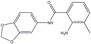 2-amino-N-(2H-1,3-benzodioxol-5-yl)-3-methylbenzamide Struktur