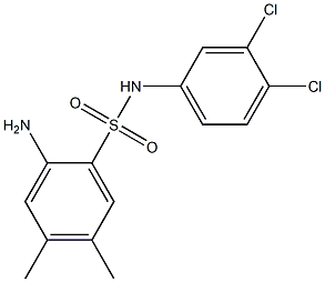 2-amino-N-(3,4-dichlorophenyl)-4,5-dimethylbenzene-1-sulfonamide Structure