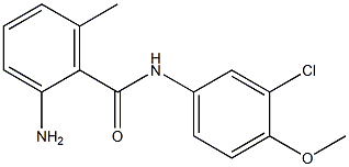 2-amino-N-(3-chloro-4-methoxyphenyl)-6-methylbenzamide,,结构式