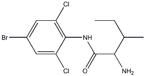 2-amino-N-(4-bromo-2,6-dichlorophenyl)-3-methylpentanamide 结构式