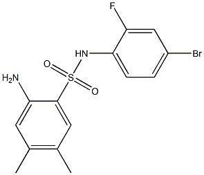 2-amino-N-(4-bromo-2-fluorophenyl)-4,5-dimethylbenzene-1-sulfonamide