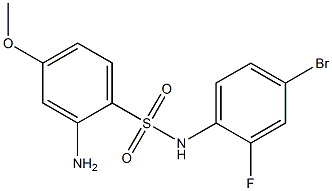 2-amino-N-(4-bromo-2-fluorophenyl)-4-methoxybenzene-1-sulfonamide Structure