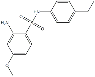 2-amino-N-(4-ethylphenyl)-4-methoxybenzene-1-sulfonamide,,结构式