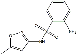 2-amino-N-(5-methylisoxazol-3-yl)benzenesulfonamide,,结构式