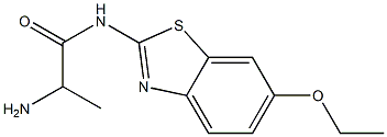 2-amino-N-(6-ethoxy-1,3-benzothiazol-2-yl)propanamide,,结构式