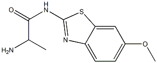 2-amino-N-(6-methoxy-1,3-benzothiazol-2-yl)propanamide Structure