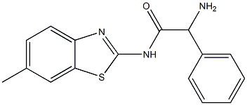 2-amino-N-(6-methyl-1,3-benzothiazol-2-yl)-2-phenylacetamide|