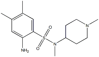 2-amino-N,4,5-trimethyl-N-(1-methylpiperidin-4-yl)benzene-1-sulfonamide Structure