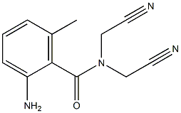 2-amino-N,N-bis(cyanomethyl)-6-methylbenzamide 化学構造式
