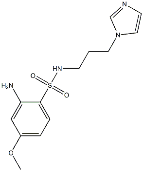 2-amino-N-[3-(1H-imidazol-1-yl)propyl]-4-methoxybenzene-1-sulfonamide Structure