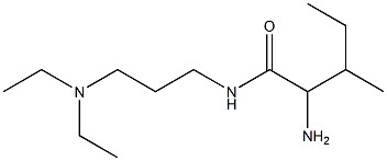 2-amino-N-[3-(diethylamino)propyl]-3-methylpentanamide,,结构式