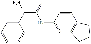 2-amino-N-2,3-dihydro-1H-inden-5-yl-2-phenylacetamide,,结构式