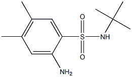 2-amino-N-tert-butyl-4,5-dimethylbenzene-1-sulfonamide 化学構造式