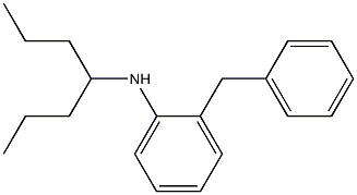 2-benzyl-N-(heptan-4-yl)aniline Struktur
