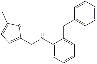 2-benzyl-N-[(5-methylthiophen-2-yl)methyl]aniline,,结构式