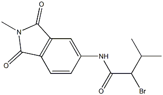 2-bromo-3-methyl-N-(2-methyl-1,3-dioxo-2,3-dihydro-1H-isoindol-5-yl)butanamide Struktur