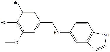 2-bromo-4-[(1H-indol-5-ylamino)methyl]-6-methoxyphenol Structure