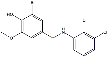 2-bromo-4-{[(2,3-dichlorophenyl)amino]methyl}-6-methoxyphenol Structure