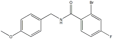 2-bromo-4-fluoro-N-(4-methoxybenzyl)benzamide Structure