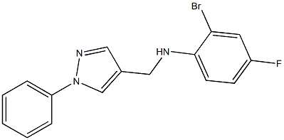 2-bromo-4-fluoro-N-[(1-phenyl-1H-pyrazol-4-yl)methyl]aniline|