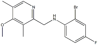 2-bromo-4-fluoro-N-[(4-methoxy-3,5-dimethylpyridin-2-yl)methyl]aniline,,结构式