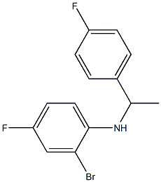 2-bromo-4-fluoro-N-[1-(4-fluorophenyl)ethyl]aniline Structure