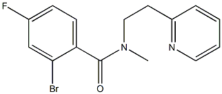 2-bromo-4-fluoro-N-methyl-N-[2-(pyridin-2-yl)ethyl]benzamide 结构式