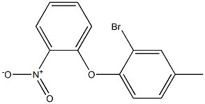 2-bromo-4-methyl-1-(2-nitrophenoxy)benzene 化学構造式