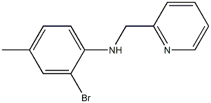 2-bromo-4-methyl-N-(pyridin-2-ylmethyl)aniline,,结构式