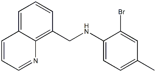 2-bromo-4-methyl-N-(quinolin-8-ylmethyl)aniline 结构式