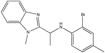  2-bromo-4-methyl-N-[1-(1-methyl-1H-1,3-benzodiazol-2-yl)ethyl]aniline