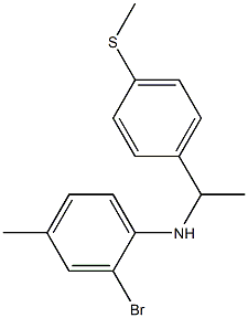 2-bromo-4-methyl-N-{1-[4-(methylsulfanyl)phenyl]ethyl}aniline,,结构式