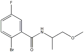 2-bromo-5-fluoro-N-(2-methoxy-1-methylethyl)benzamide,,结构式