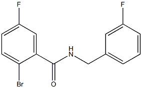 2-bromo-5-fluoro-N-[(3-fluorophenyl)methyl]benzamide Structure