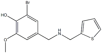 2-bromo-6-methoxy-4-{[(thiophen-2-ylmethyl)amino]methyl}phenol