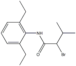 2-bromo-N-(2,6-diethylphenyl)-3-methylbutanamide,,结构式