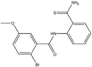 2-bromo-N-(2-carbamothioylphenyl)-5-methoxybenzamide,,结构式