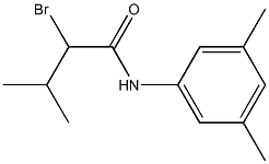 2-bromo-N-(3,5-dimethylphenyl)-3-methylbutanamide 化学構造式